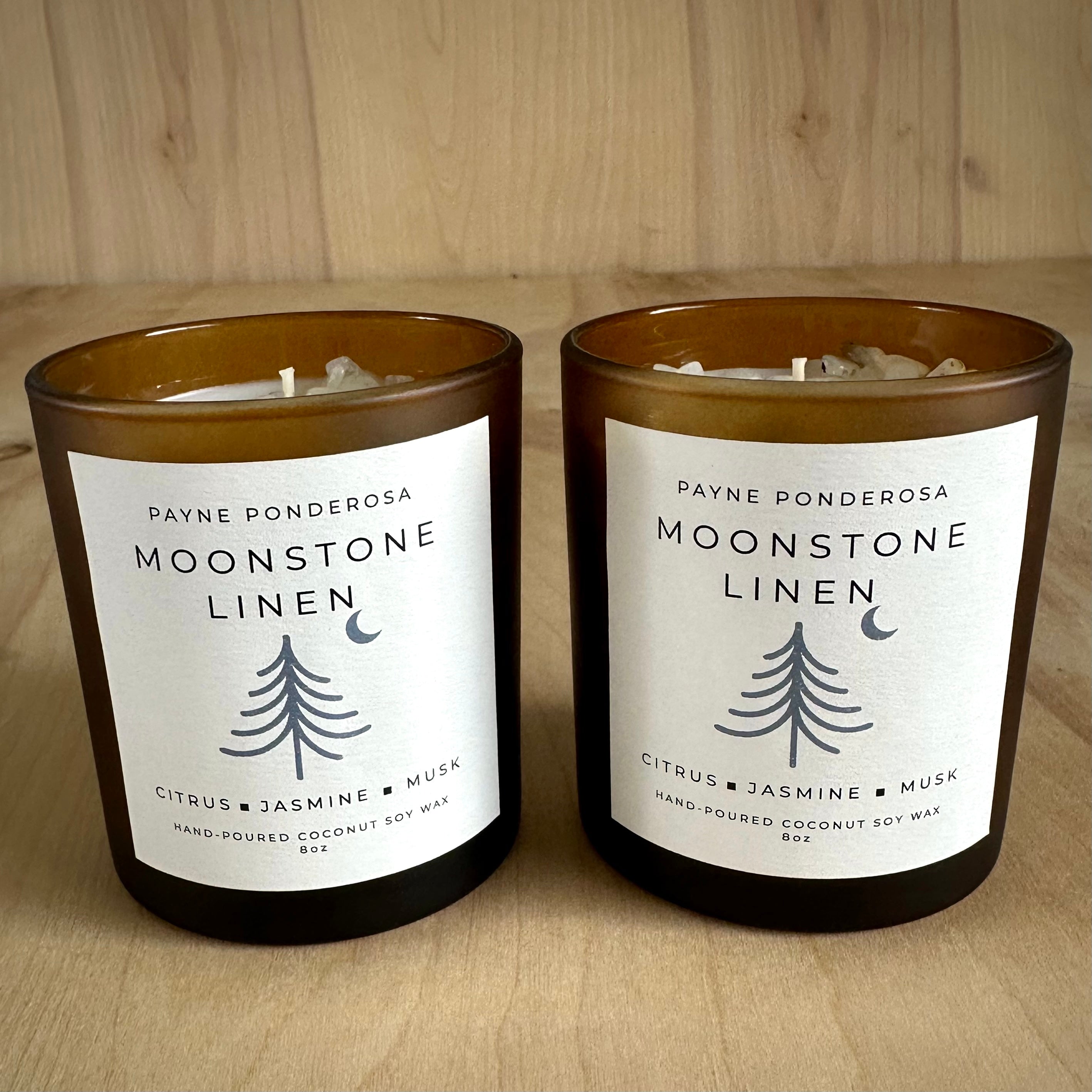 Moonstone Linen Candle