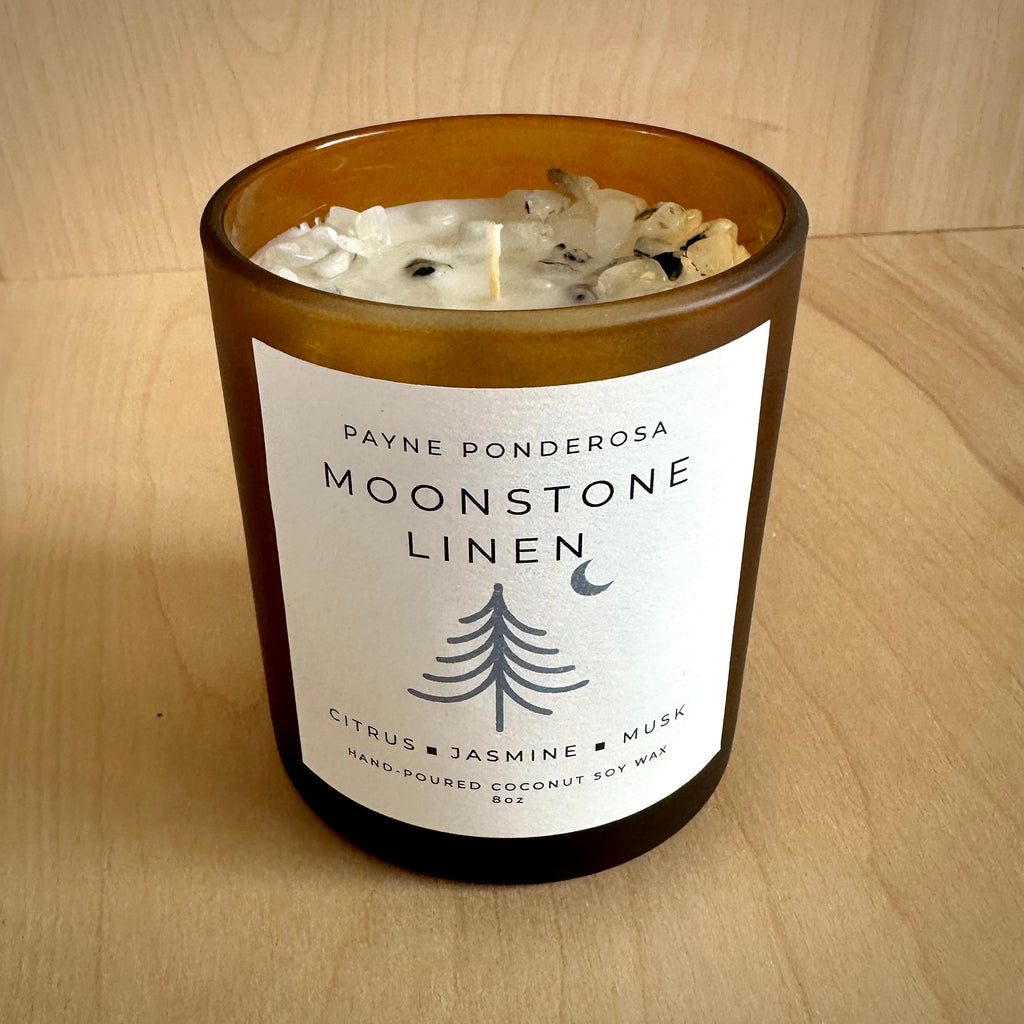 Moonstone Linen Candle
