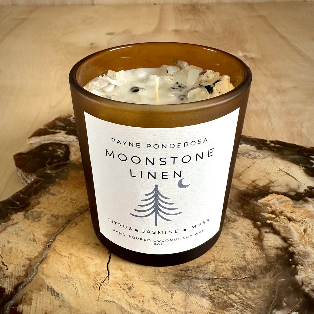 Moonstone Linen Candle