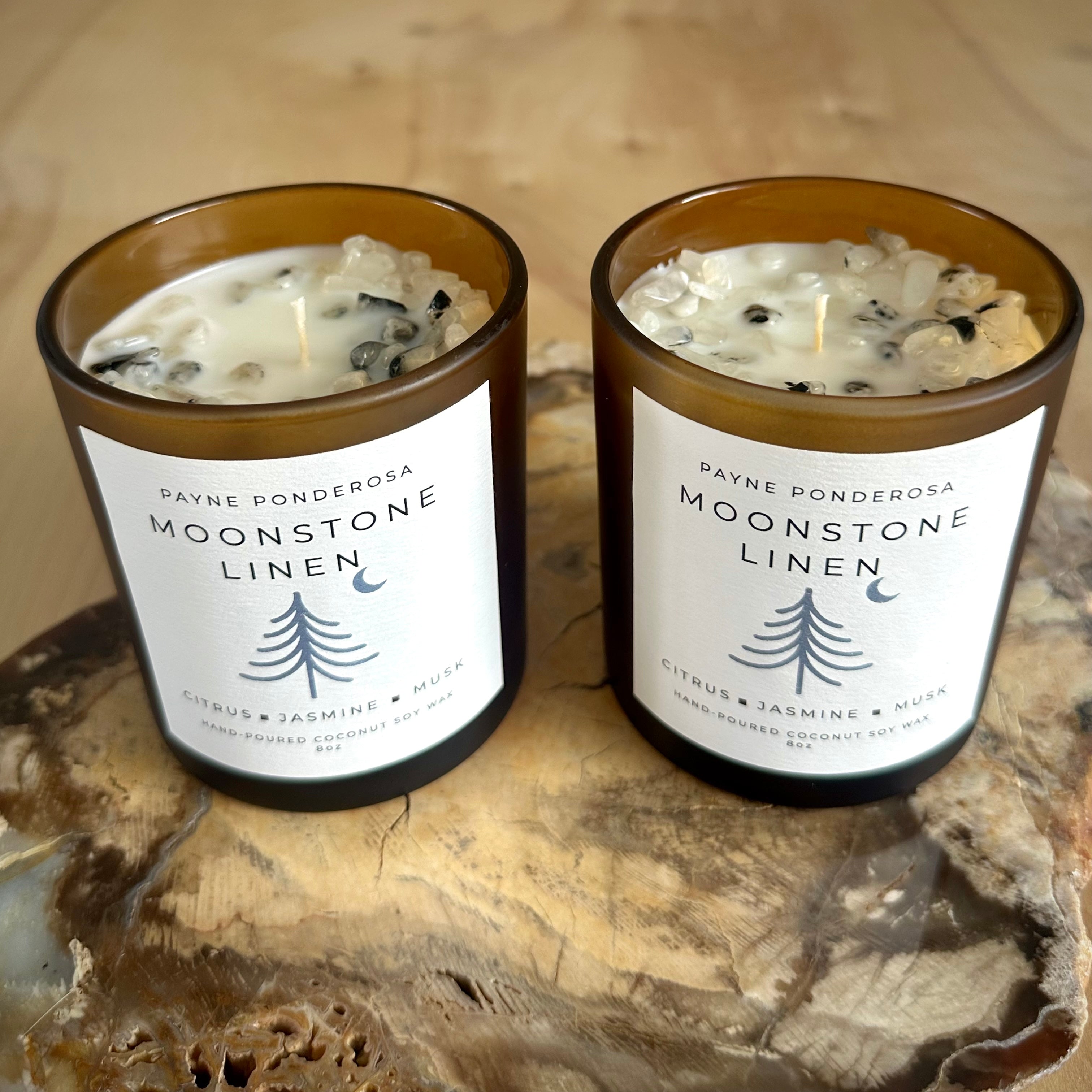 Moonstone Linen Candle