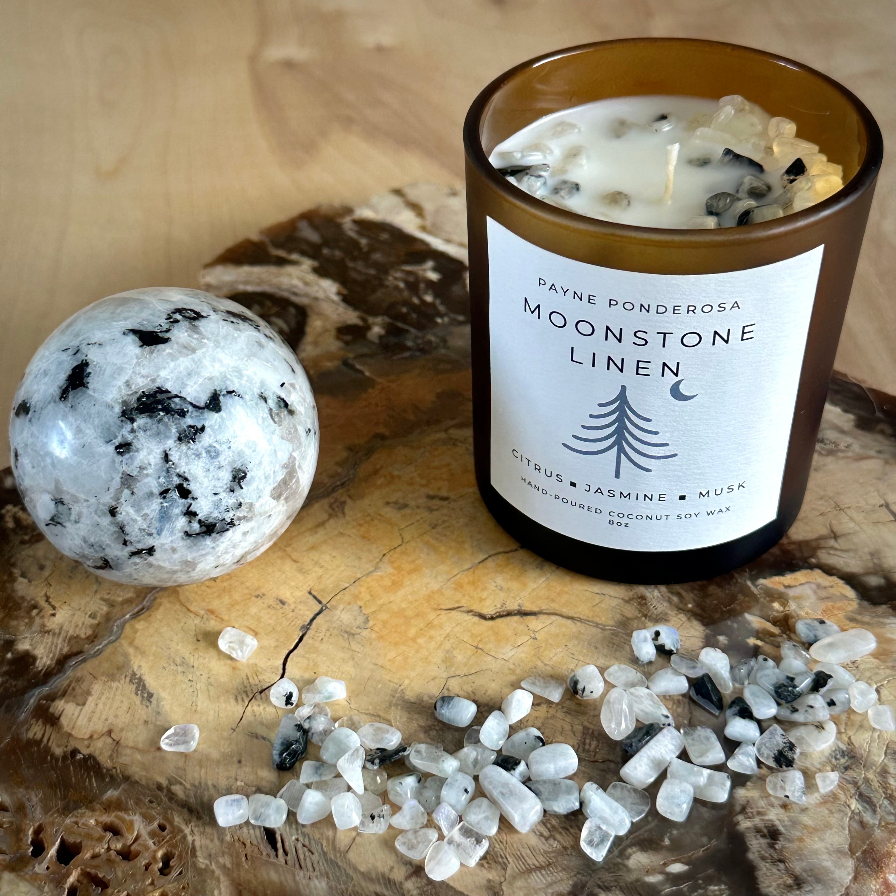 Moonstone Linen Candle