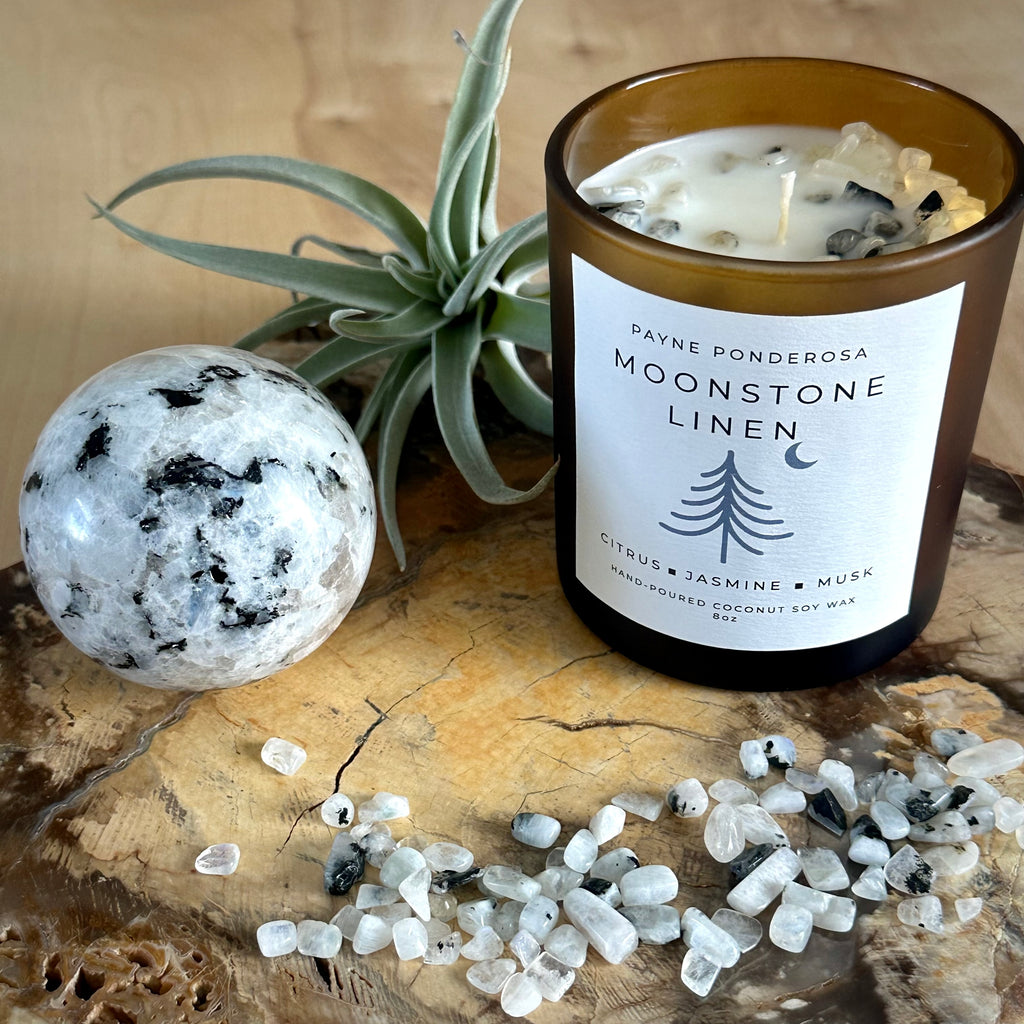 Moonstone Linen Candle